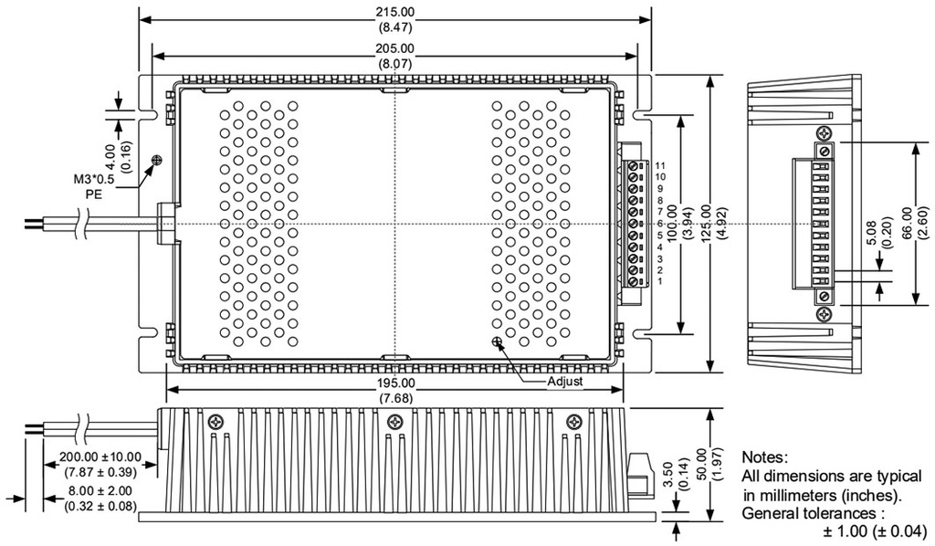 Converter: DC/DC; 350W; 215x125x50mm; 1.5kg; AM350W-NZ