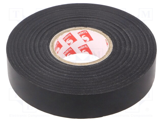 Tape: electrical insulating; W: 19mm; L: 33m; Thk: 0.18mm; black