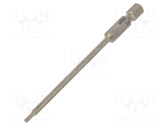 Screwdriver bit; Allen hex key; HEX 2mm; Overall len: 90mm