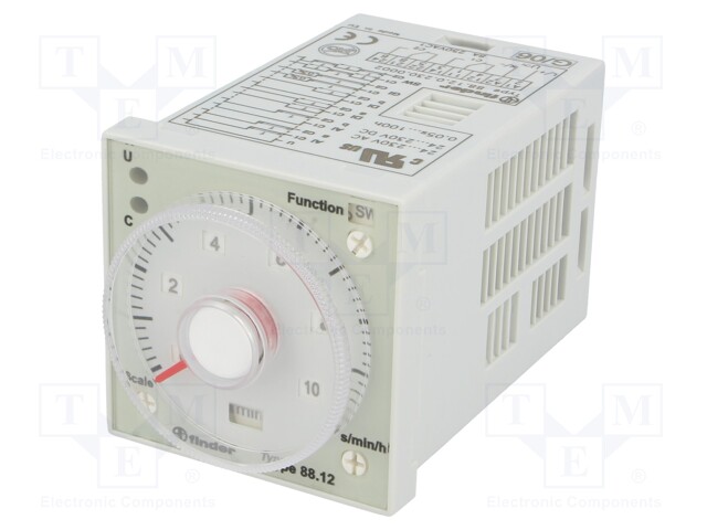 Timer; DPDT; 250VAC/5A; 24÷230VAC; 24÷230VDC; DIN; PIN: 8