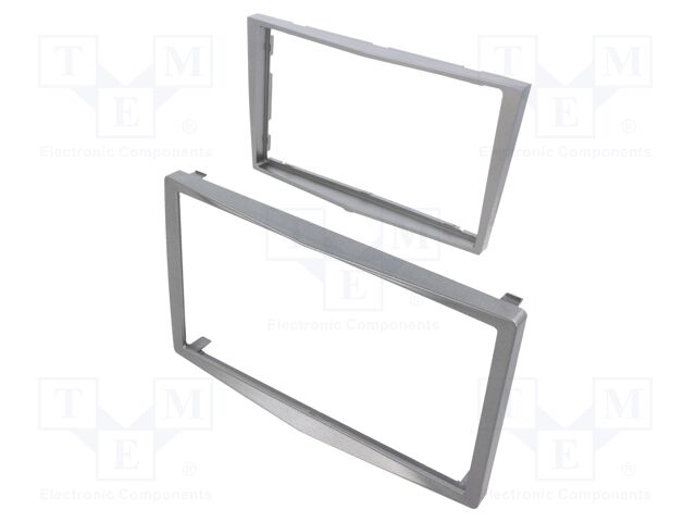 Radio frame; Opel; 2 DIN; matt silver