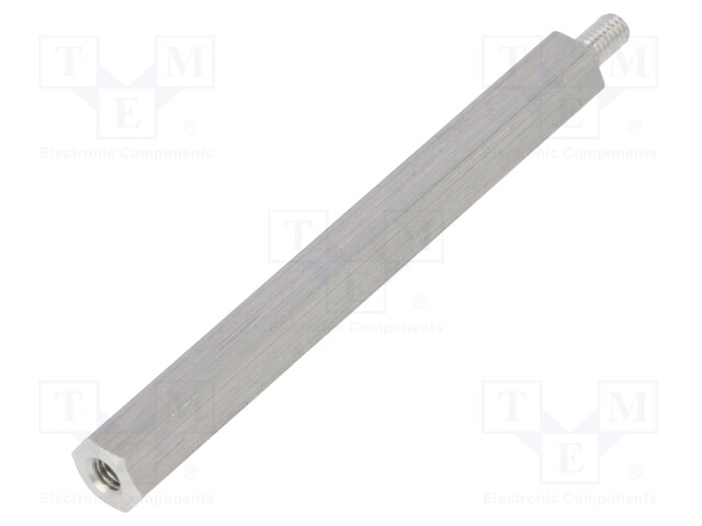 Screwed spacer sleeve; Int.thread: M3; 55mm; Ext.thread: M3