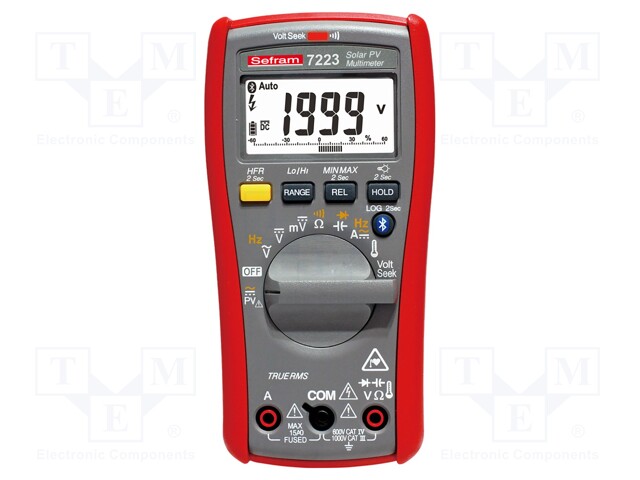 Digital multimeter; LCD (6000),bargraph,with a backlit; 3x/s