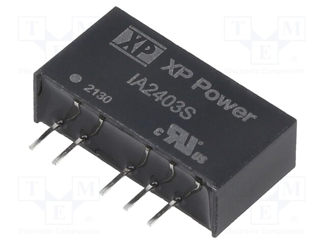 Isolated Board Mount DC/DC Converter, ITE, 2 Output, 1 W, 3.3 V, 151 mA, -3.3 V