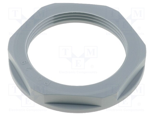 Nut; PG29; polyamide; UL94V-2; 46mm; grey; -20÷100°C; Thread: PG