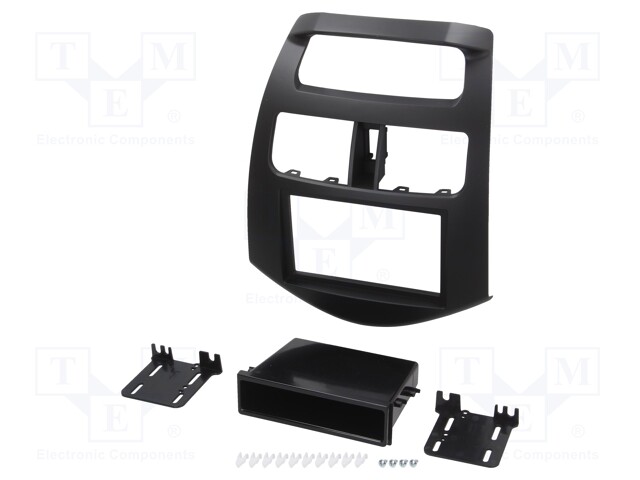 Radio mounting frame; Chevrolet; 2 DIN; black