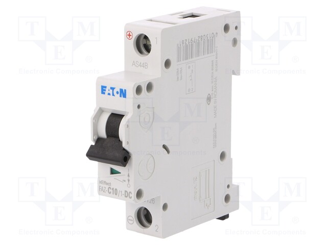 Circuit breaker; 250VDC; Inom: 10A; Poles: 1; DIN; Charact: C; 10kA