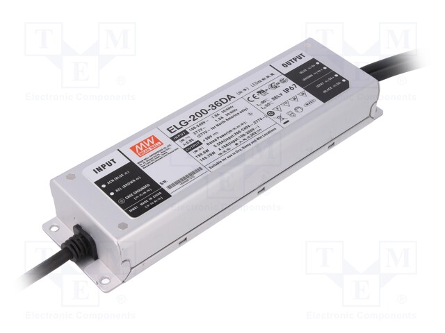 Power supply: switched-mode; Communication: DALI; LED; 200W; 36VDC