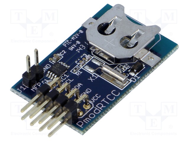 Pmod module; RTC; I2C; MCP79410; Pmod connector; EEPROM: 128B