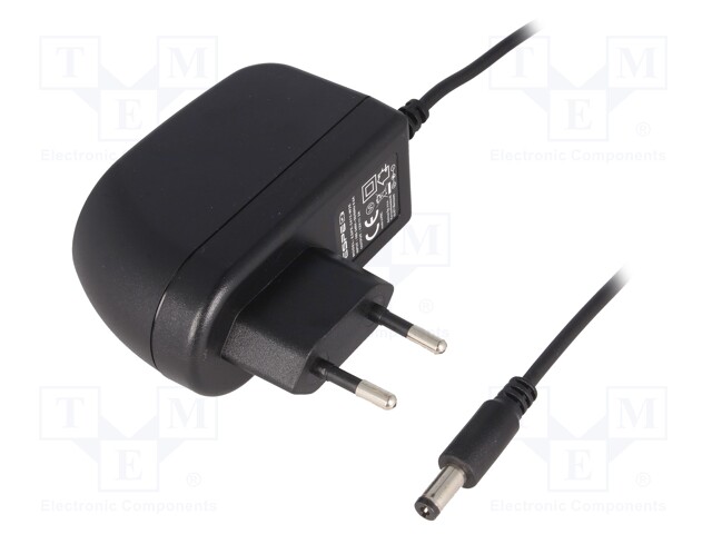 Power supply: switched-mode; 12VDC; 2A; Out: 5,5/2,1; 24W; Plug: EU