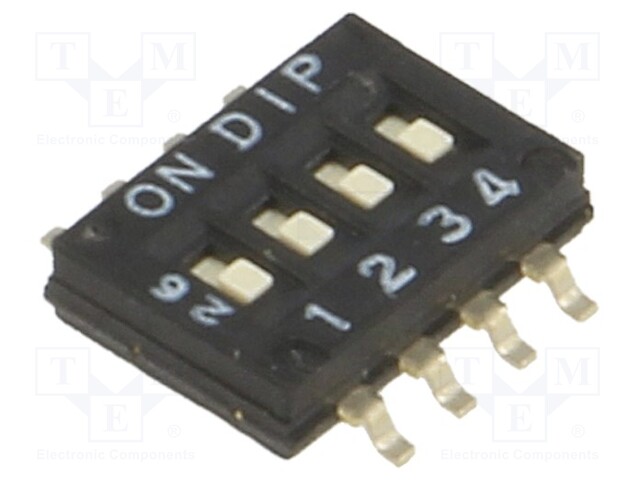 Switch: DIP-SWITCH; Poles number: 4; ON-OFF; 0.1A/50VDC; Pos: 2