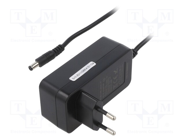 Power supply: switched-mode; 12VDC; 4A; Out: 5,5/2,1; 48W; 1.08m