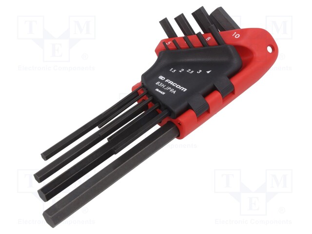 Wrenches set; hex key,spherical; 9pcs.