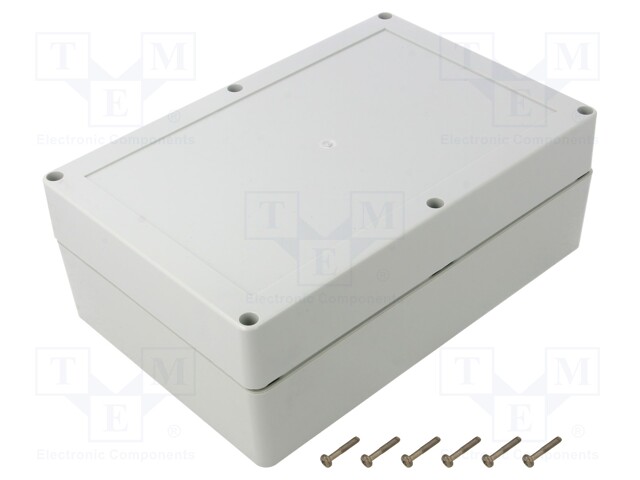 Enclosure: multipurpose; X: 140mm; Y: 210mm; Z: 75mm; ZP; light grey