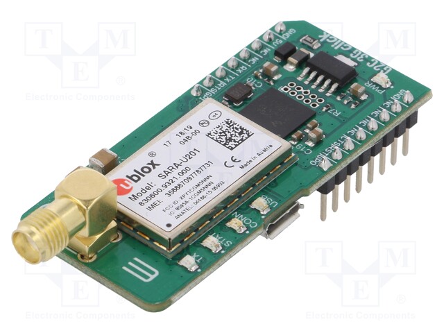 Click board; 3G; GPIO,UART; MK64FN1M0VDC12,SARA-U201; 5VDC