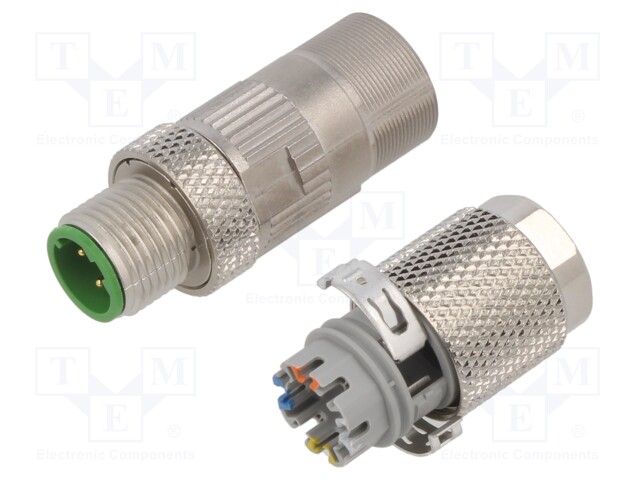 M12 plugs and sockets ED-IE-AX-M12D-5-PN-67-FC