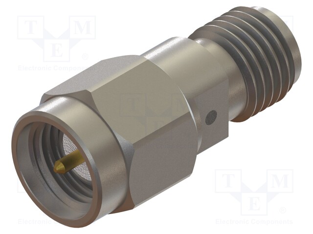 Adapter; 2A; 18.6mm; SMA socket,SMA plug; 50Ω; 335V; 18GHz