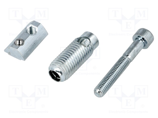 Mounting screw; for profiles; Width of the groove: 8mm; steel