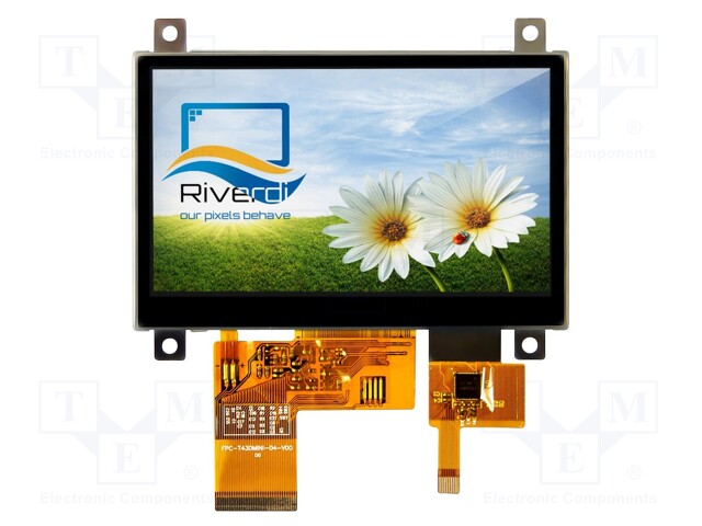 Display: TFT; 4.3"; 480x272; Illumin: LED; Dim: 106.3x68x4.55mm