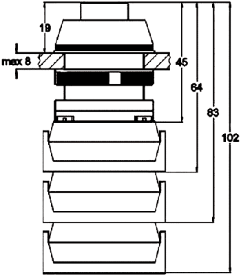 Switch: push-button; Stabl.pos: 1; NC + NO; 30mm; black; IP66; Pos: 2