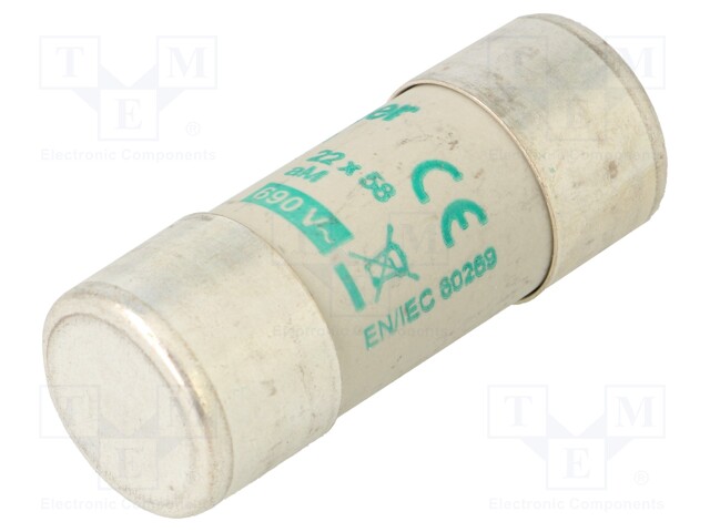 Fuse: fuse; aM; 16A; 690VAC; cylindrical,industrial; 22x58mm