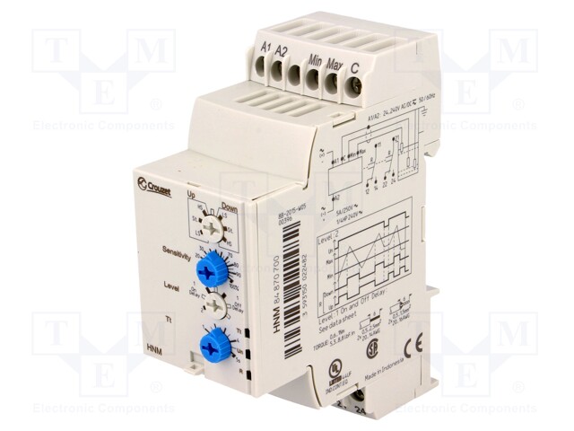 Module: level monitoring relay; conductive fluid level; DIN