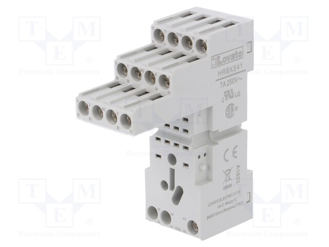 Socket; PIN: 14; 10A; 250VAC; Mounting: DIN; Series: HR60