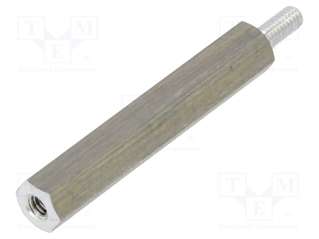 Screwed spacer sleeve; Int.thread: M2,5; 30mm; Ext.thread: M2,5