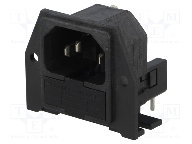 Connector: AC supply; socket; male; 10A; 250VAC; IEC 60320; UL94V-0