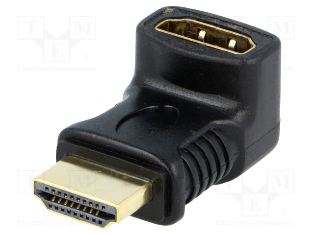 Adapter; HDMI socket 270°,HDMI plug; Colour: black