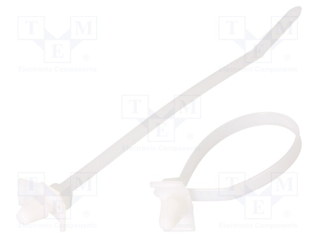 Cable tie; with fixing lugs; L: 132mm; W: 4.8mm; polyamide; 222N