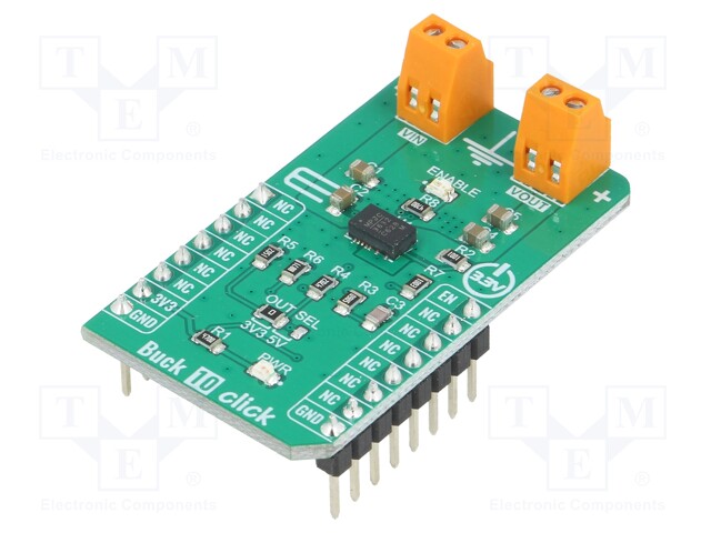 Click board; DC/DC converter; GPIO; MPM3632C; mikroBUS connector