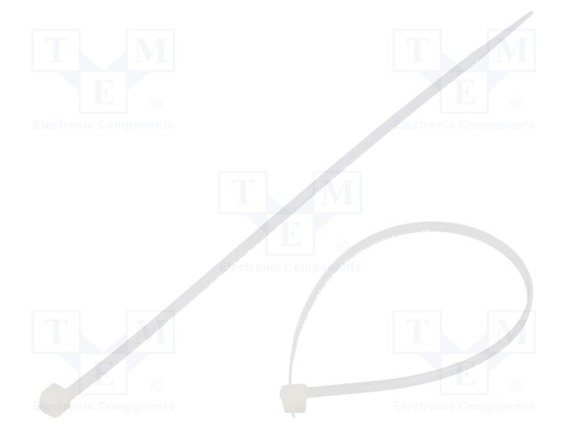 Cable tie; L: 160mm; W: 2.5mm; polyamide; 80N; natural; Ømax: 40mm