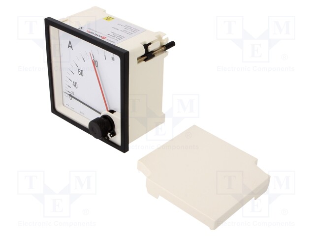 Meter: panel; analogue; 0/80÷96A; True RMS; Iin: 5/6A; Class: 3; IP52