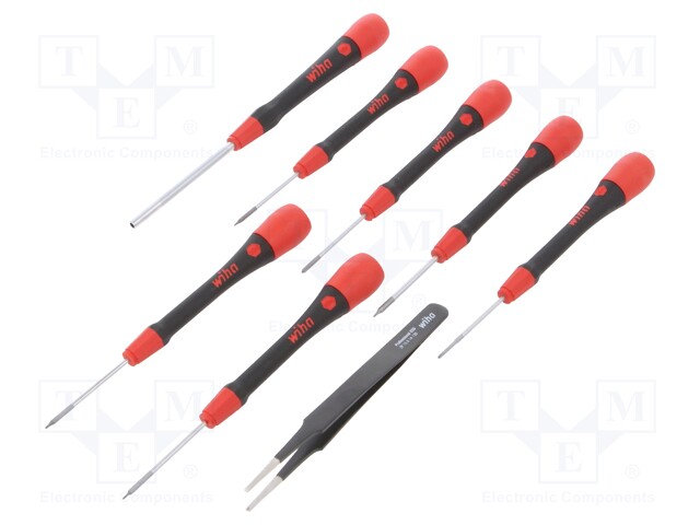 Screwdrivers; Pcs: 8; The set contains: tweezer; precision