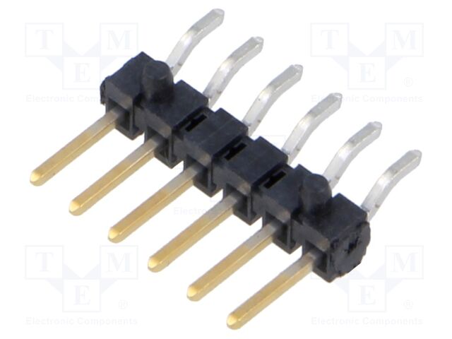 Connector: pin strips; male; PIN: 6; 2.54mm; gold-plated; SMT