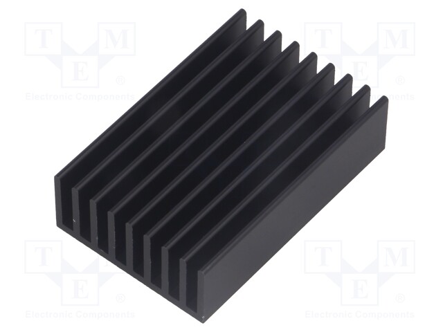 Heatsink: extruded; grilled; black; L: 50mm; W: 33mm; H: 14mm