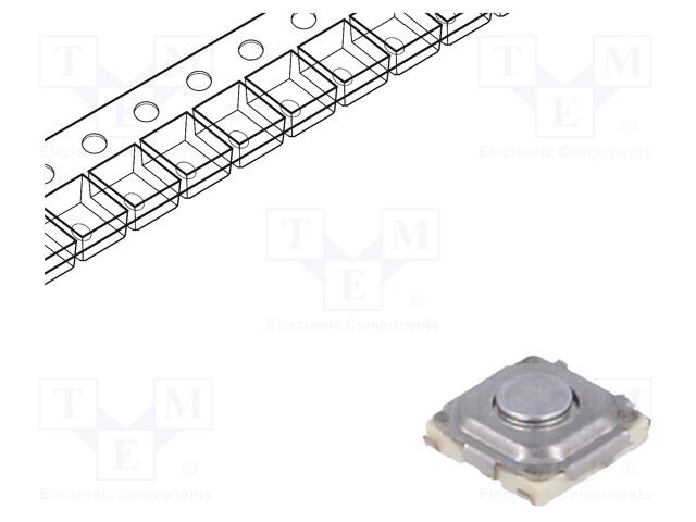 Microswitch TACT; SPST; Pos: 2; 0.02A/15VDC; SMT; none; 1N; 1.5mm