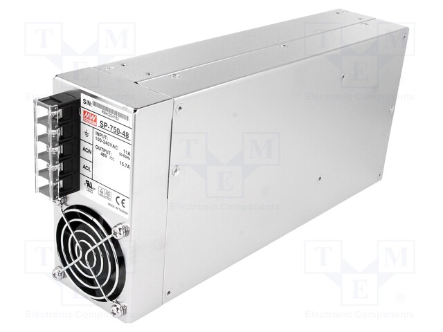 Power supply: switched-mode; modular; 753.6W; 48VDC; 43÷56VDC