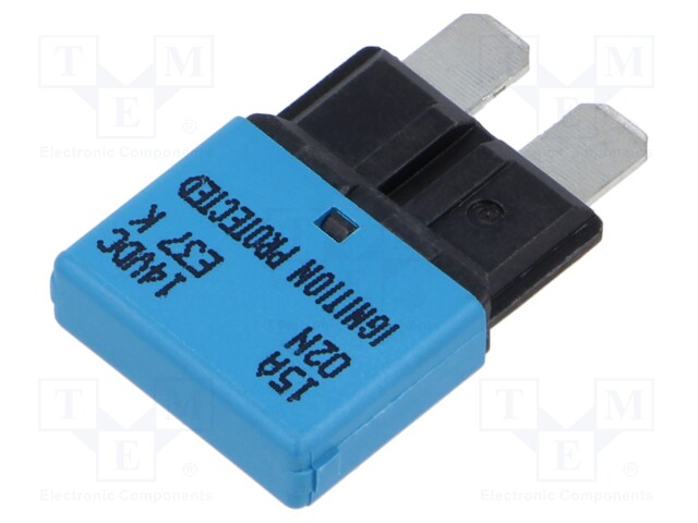 Fuse: fuse; 15A; 14VDC; automotive; 20.5mm