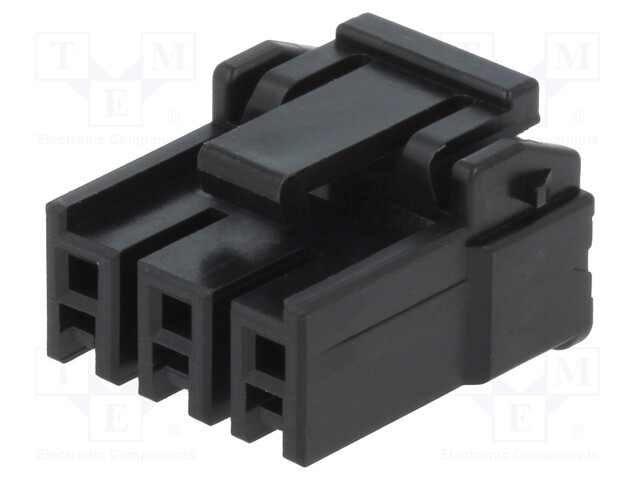 Plug; wire-board; female; DF63; 3.96mm; PIN: 3; w/o contacts