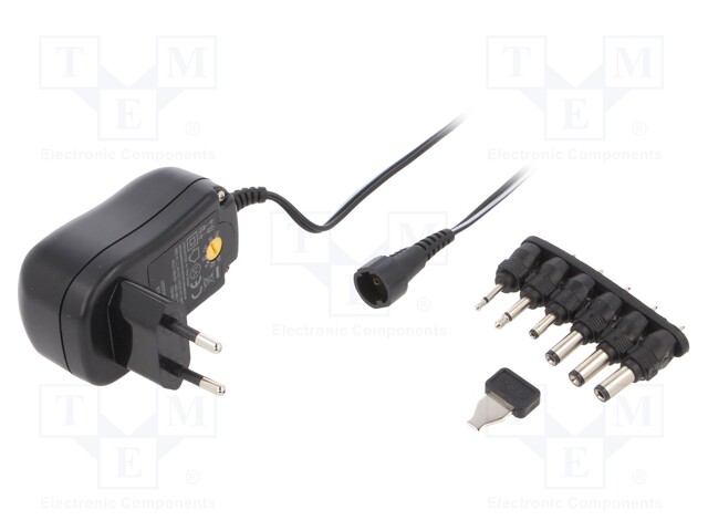 Power supply: switched-mode; universal; 1A; Case: plug; Plug: EU