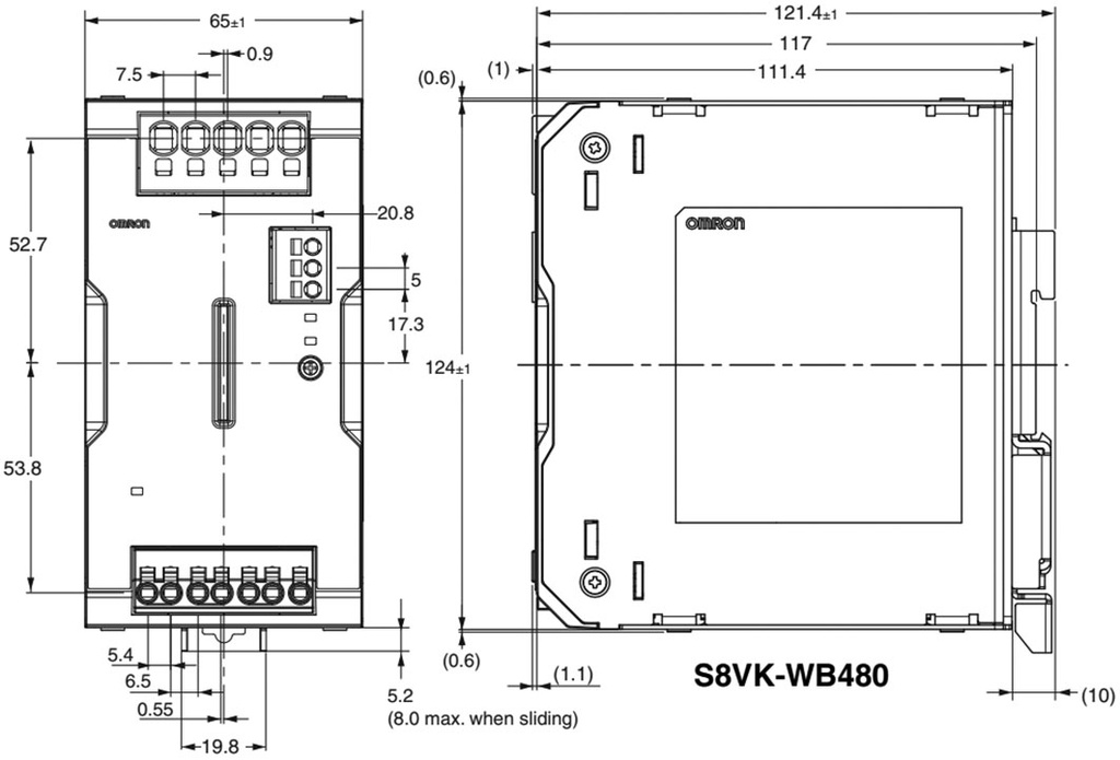 Power supply: switched-mode; 480W; 24VDC; 20A; 320÷576VAC; OUT: 1