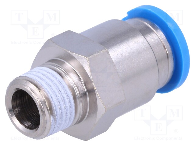 Push-in fitting; straight; Input thread: R 1/8" external; 8mm