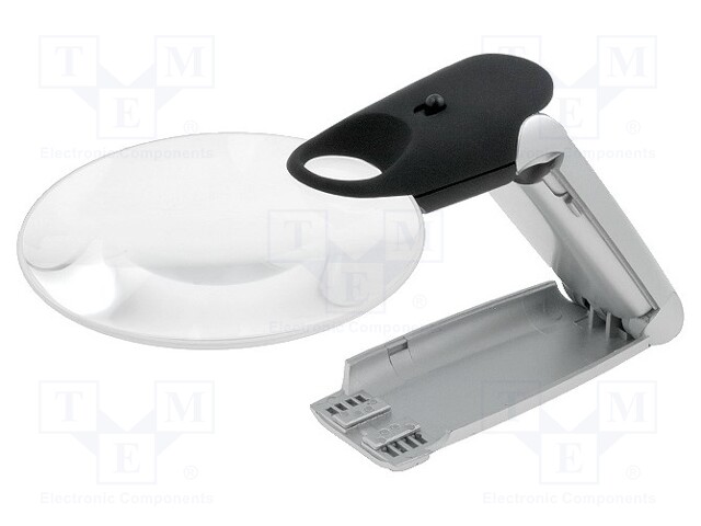 Desktop magnifier with backlight; Ølens: 90mm; Illumination: LED