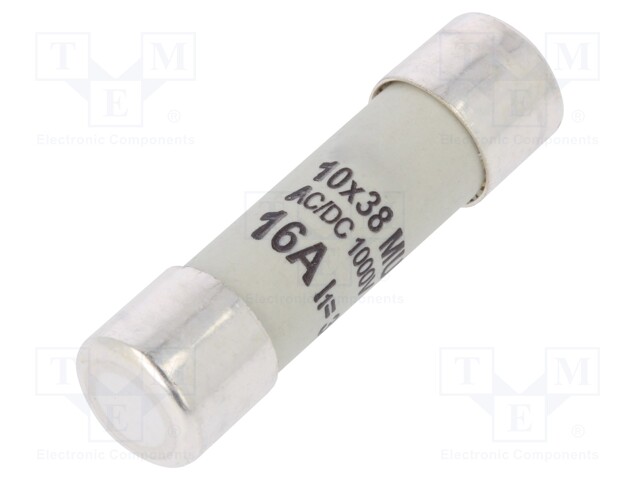 Fuse: fuse; gR; 16A; 1000VDC; cylindrical