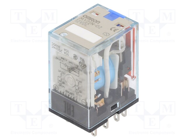 Relay: electromagnetic; DPDT; 12VDC; Icontacts max: 10A