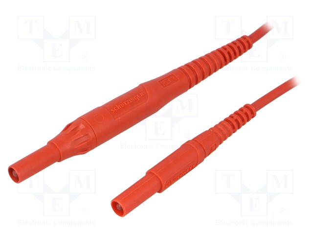 Test lead; PVC; 2m; red; 8A; Cond.cross sec: 1mm2