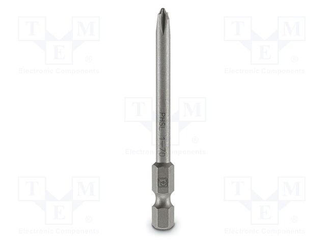 Screwdriver bit; Phillips; PH1; Overall len: 70mm