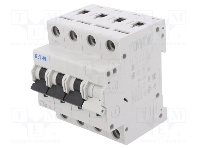 Circuit breaker; 230/400VAC; Inom: 32A; Poles: 3+N; DIN; Charact: C